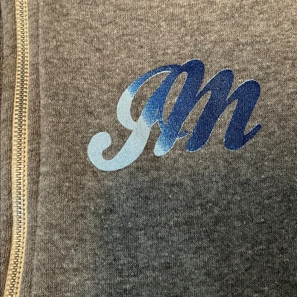 John Mayer grey hoodie, ombre blue graphics, size L EUC! - Picture 2 of 6